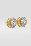 1.5 ct Octa Halo Earrings