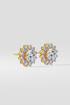 2 ctSunflower Halo Solitaire Studs