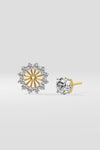 2 ctSunflower Halo Solitaire Studs