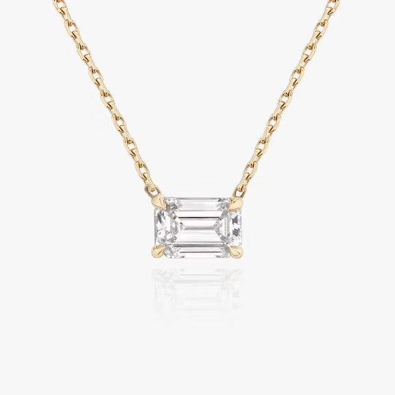 Emerald Lab Grown Diamond Pendant