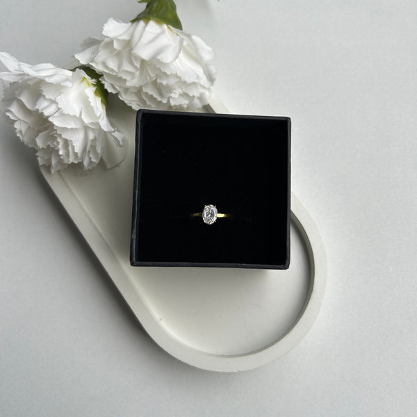 OVAL RING - 18K GOLD PLATED