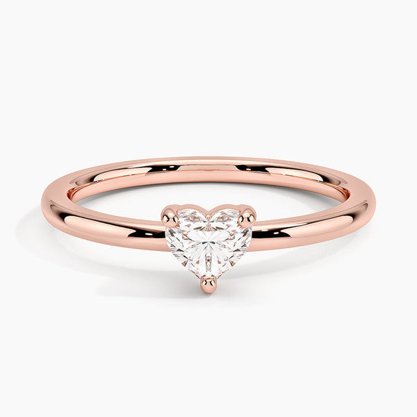 Petite Heart Lab Grown Diamond Ring