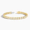 Bezel Heart Lab Grown Diamond Tennis Bracelet