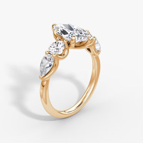 Anomaly Marquise & Pear Lab Grown Diamond Engagement Ring