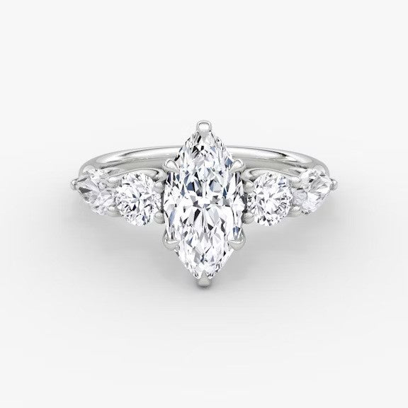 Anomaly Marquise & Pear Lab Grown Diamond Engagement Ring