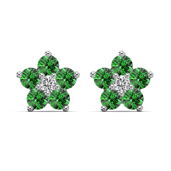 VERTE FLORA EARRINGS - Fine Silver