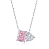 CRUSHED PINK NECKLACE - Fine Silver