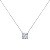 CRUSHED SQUARE NECKLACE - Fine Silver