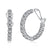 SOLITAIRE STUDDED HOOPS - Fine Silver