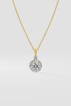 0.75 ct Solitaire Halo Pendant