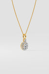 0.75 ct Solitaire Halo Pendant