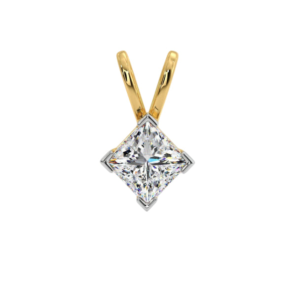 1 ct Princess Angular Pendant