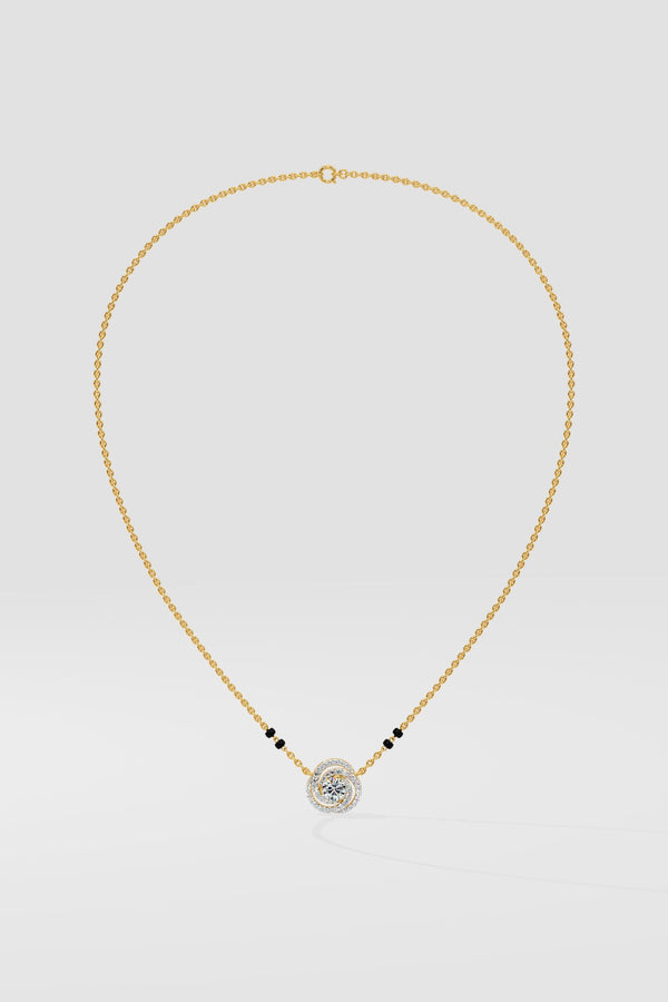 Swirl Solitaire Mangalsutra