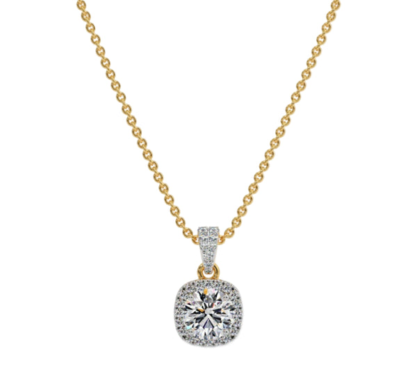 1ct Brilliance Halo Pendant