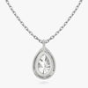 Vertical Halo Pear Lab Diamond Pendant