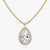 Vertical Halo Pear Lab Diamond Pendant