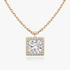 Vertical Halo Princess Lab Diamond Pendant