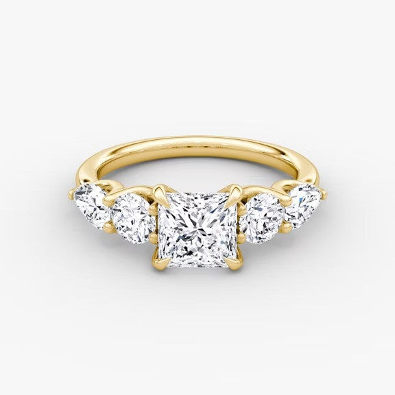 Anomaly Princess & Pear Lab Grown Diamond Engagement Ring