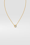 1 ct Bezel Solitaire Necklace