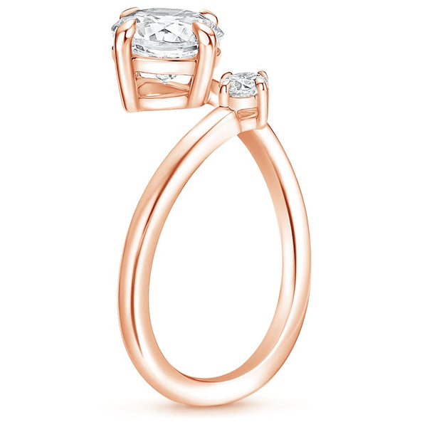 Swirl Toi et Moi Cushion Lab Diamond Ring