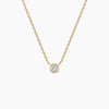 Round Bezel Lab Diamond Solitaire Pendant
