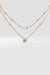 Two Layered Arrayed Solitaire Necklace