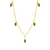 EMERALD-DROP NECKLACE - 18K GOLD-PLATED