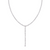 TASSEL TENNIS NECKLACE - WHITE GOLD-PLATED