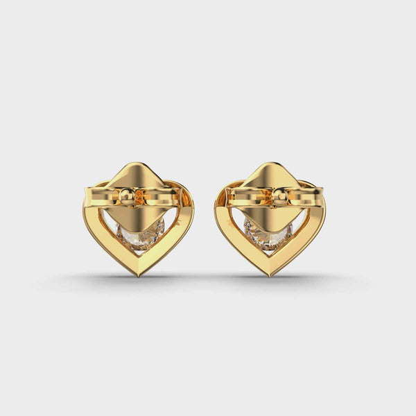 Solitaire in Heart Diamond Earstuds for Kids