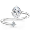 Swirl Toi et Moi Oval Lab Diamond Ring