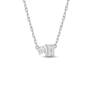 Toi Et Moi Round & Emerald Lab Grown Diamond Pendant