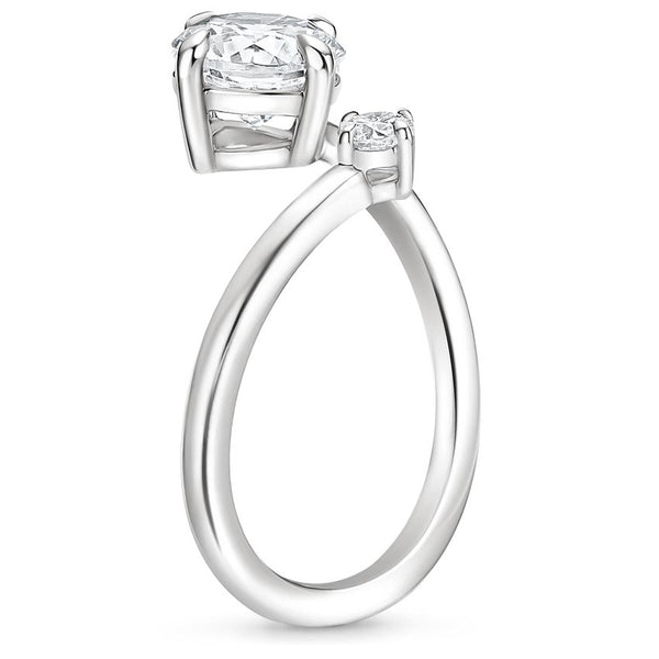 Swirl Toi et Moi Princess Lab Diamond Ring