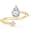 Swirl Toi et Moi Pear Lab Diamond Ring