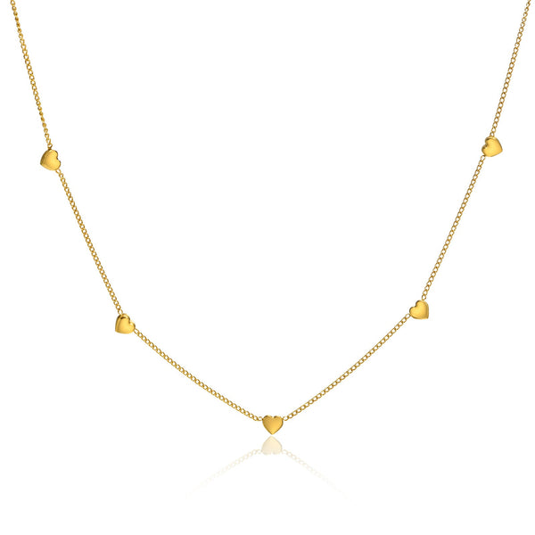MINI HEARTS NECKLACE - 18K GOLD-PLATED