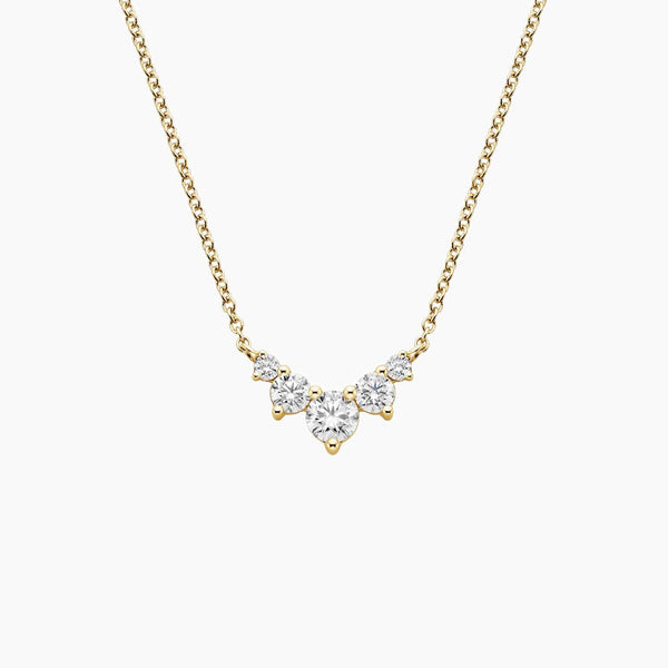 Penta V Diamond Necklace