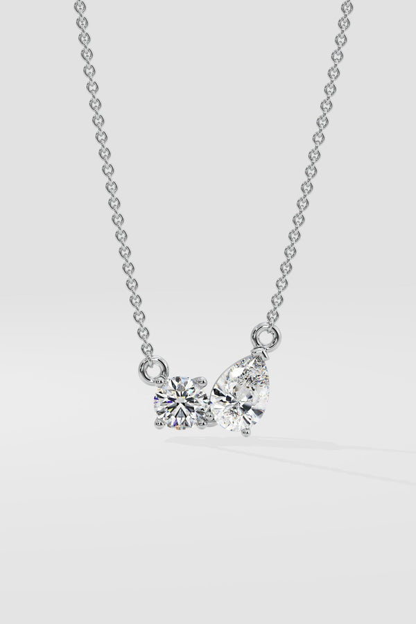 Double Diamond Duo Necklace