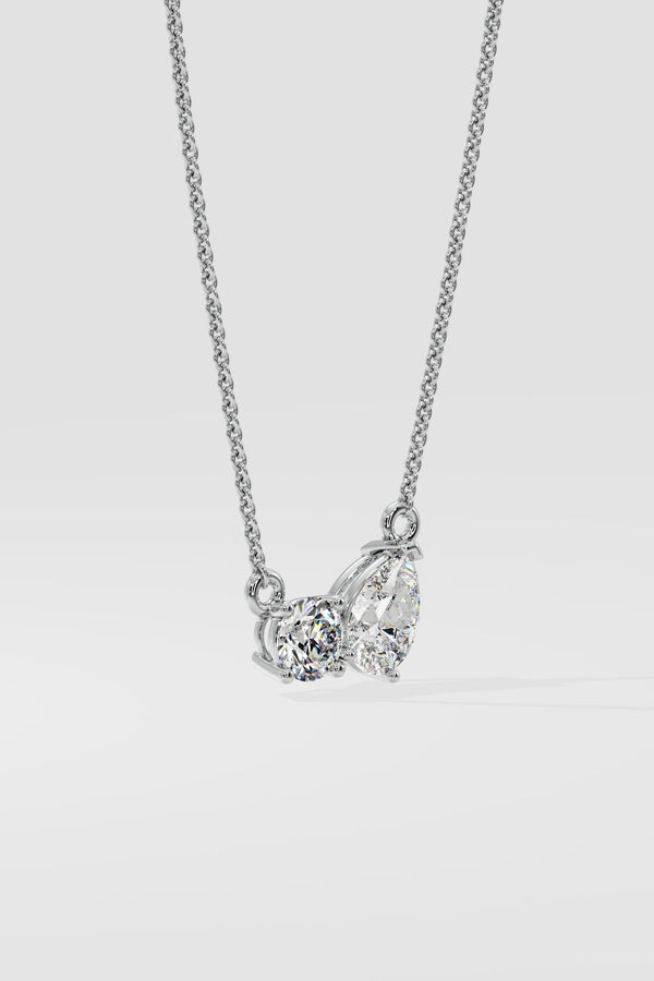 Double Diamond Duo Necklace
