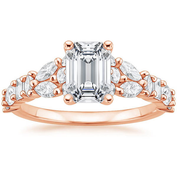 Miraka Emerald Lab Grown Diamond Engagement Ring