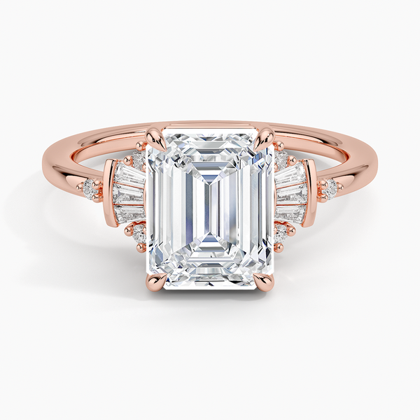 Sunshine Emerald Lab Grown Diamond Engagement Ring