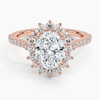 Sun Oval Lab Grown Diamond Engagement Ring
