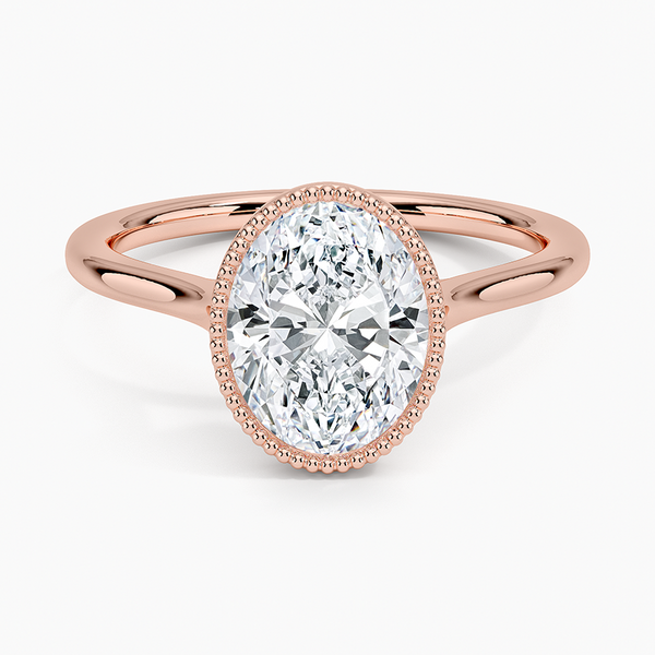 Mahi Bezel Oval Lab Grown Diamond Engagement Ring