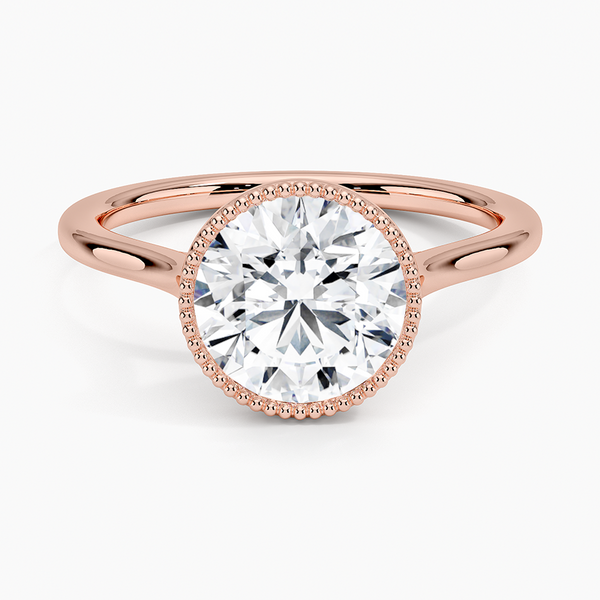 Mahi Bezel Round Lab Grown Diamond Engagement Ring