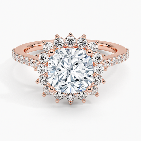 Sun Cushion Lab Grown Diamond Engagement Ring