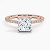 Two Tone Pavé Princess Lab Grown Diamond Engagement Ring