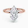 Mixed Metal Marquise Lab Grown Diamond Engagement Ring