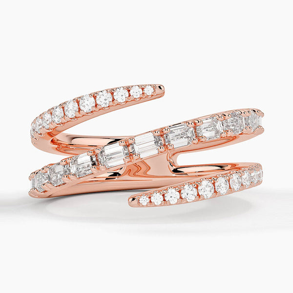 Cyona Baguette and Round Lab Diamond Eternity Ring