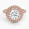 Double Halo Round Lab Grown Diamond Engagement Ring
