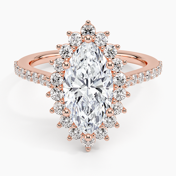 Sun Marquise Lab Grown Diamond Engagement Ring