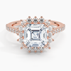 Sun Asscher Lab Grown Diamond Engagement Ring