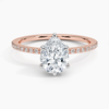 Two Tone Pavé Pear Lab Grown Diamond Engagement Ring